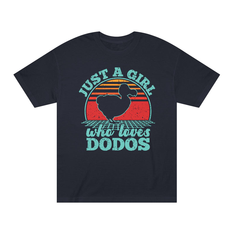 Just A Girl Who Loves Dodos T-Shirt Retro Sunset Dodo Tee for Women