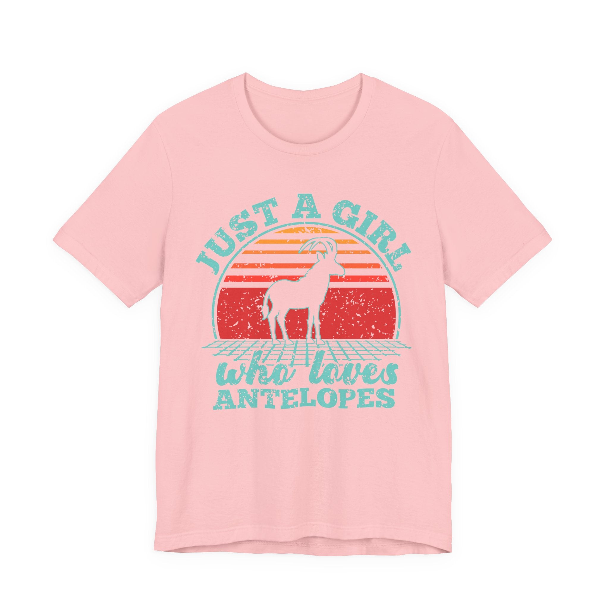 Just A Girl Who Loves Antelopes T-Shirt — Vintage Retro Wildlife Tee