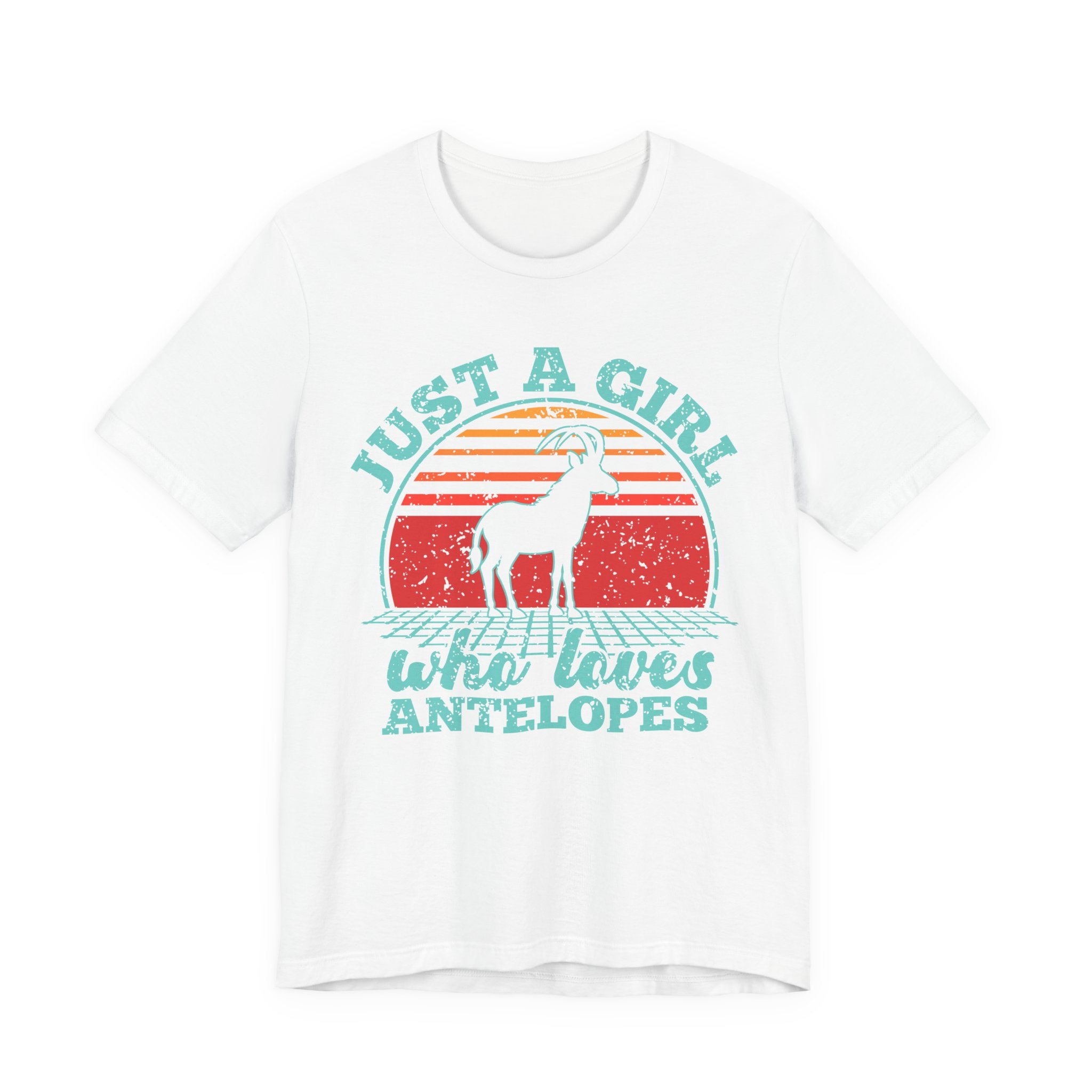 Just A Girl Who Loves Antelopes T-Shirt — Vintage Retro Wildlife Tee