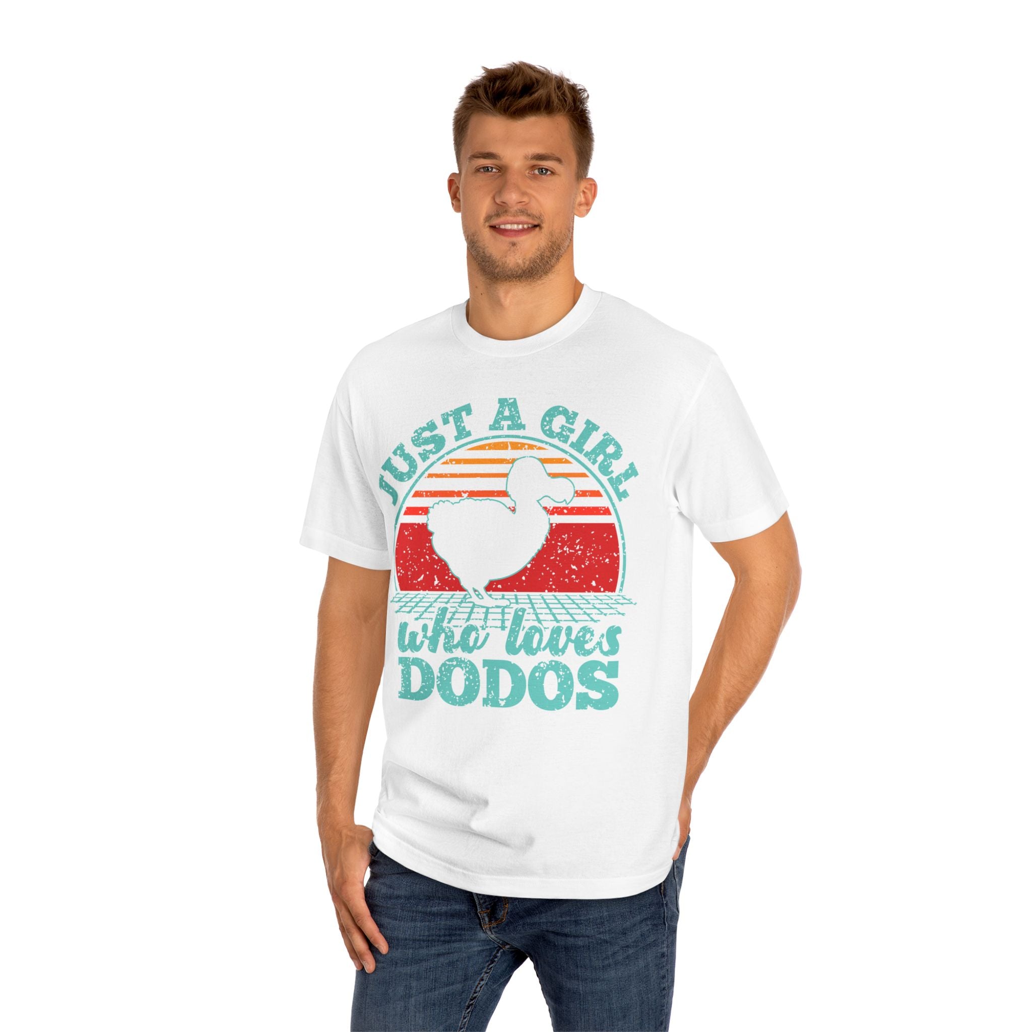 Just A Girl Who Loves Dodos T-Shirt Retro Sunset Dodo Tee for Women