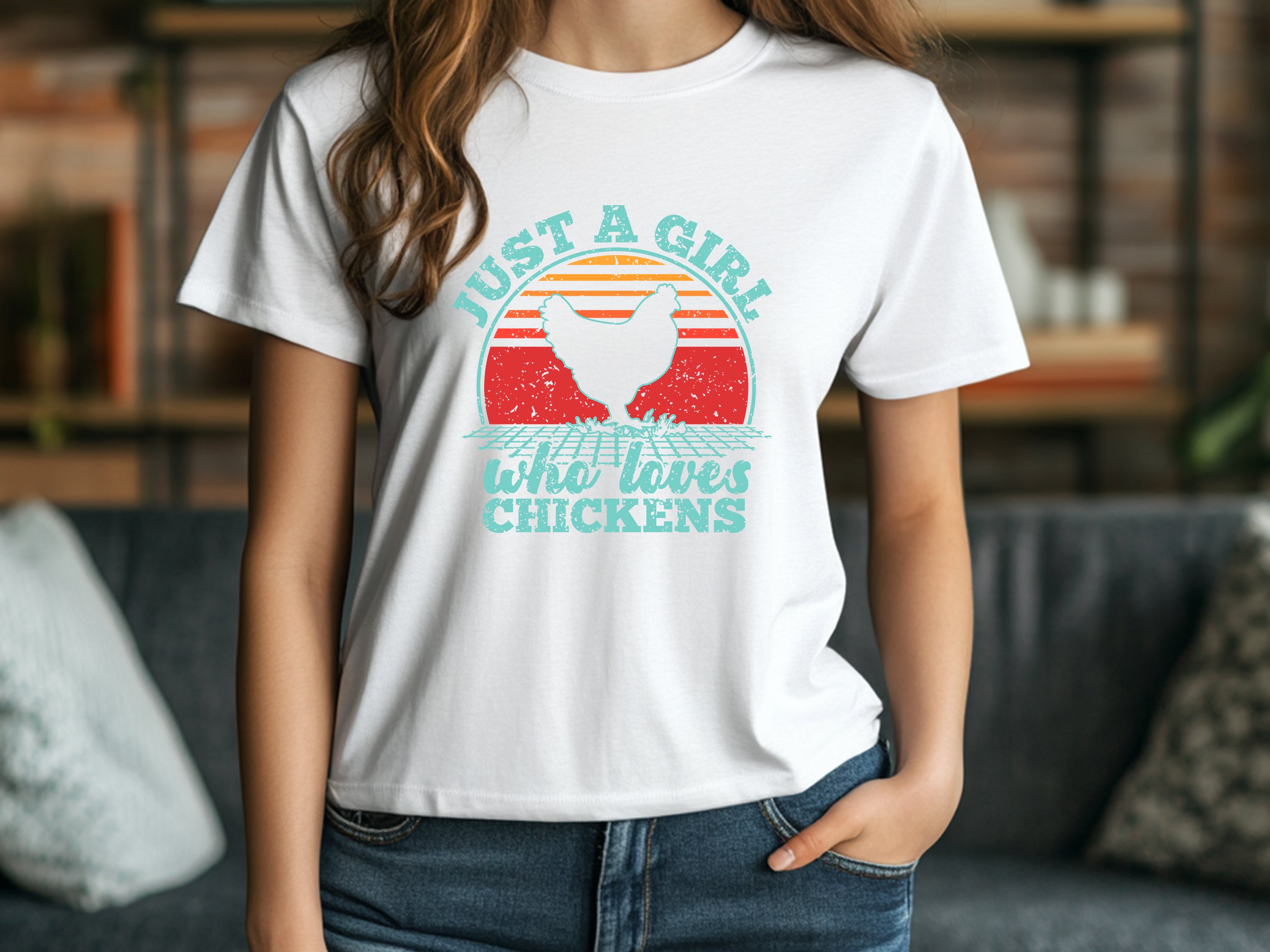 Just A Girl Who Loves Chickens T-Shirt
