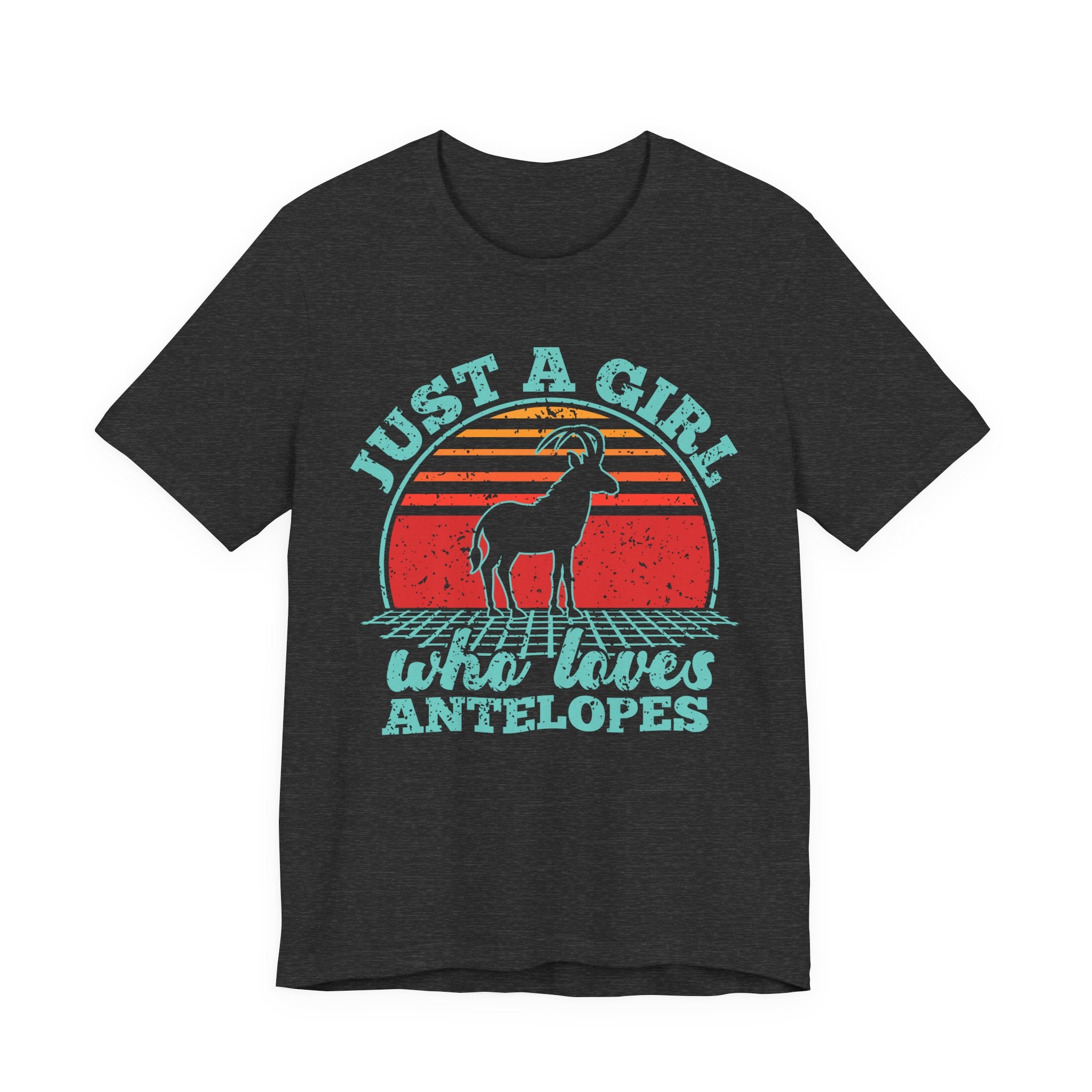 Just A Girl Who Loves Antelopes T-Shirt — Vintage Retro Wildlife Tee