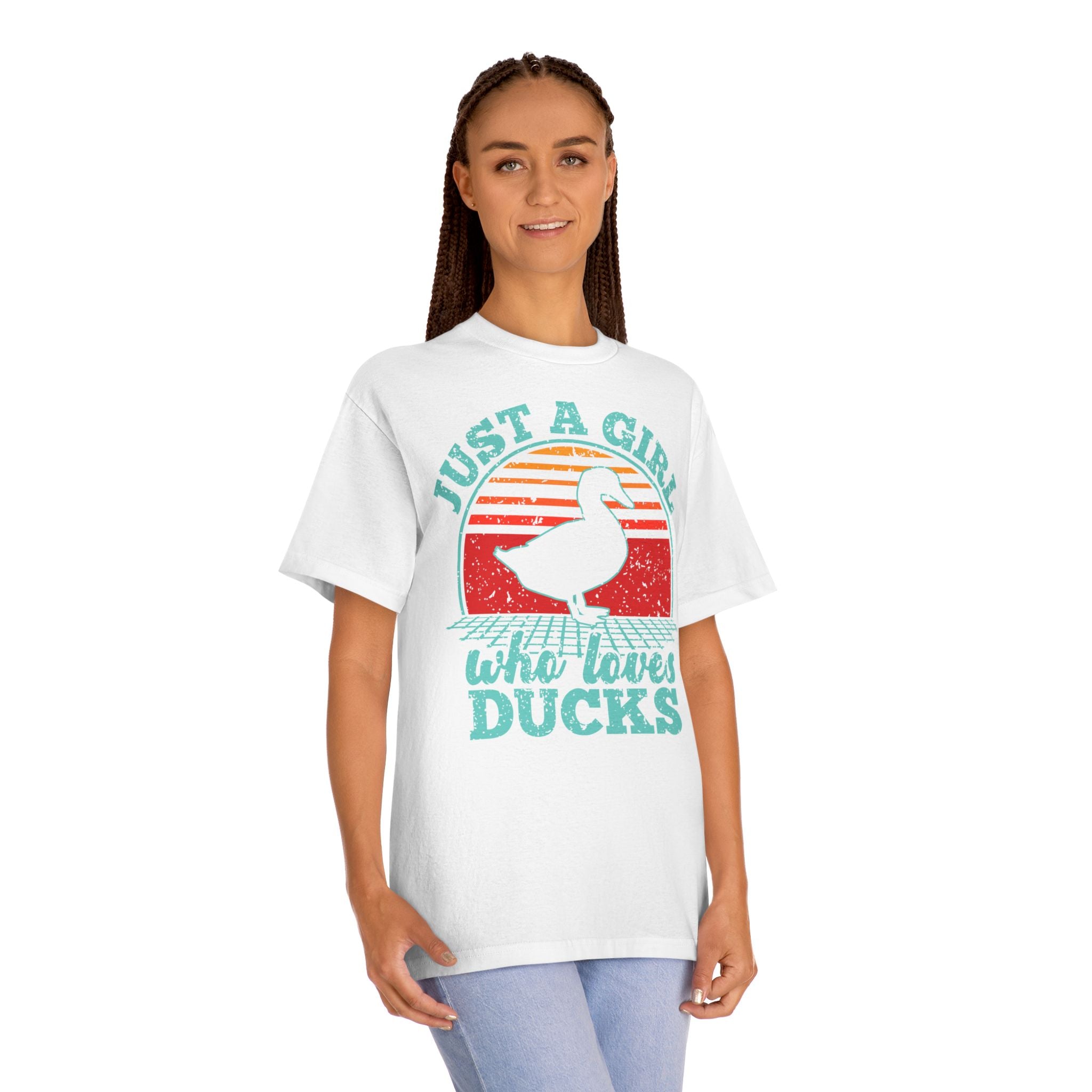 Just a Girl Who Loves Ducks T-Shirt — Cute Retro Duck Lover Tee