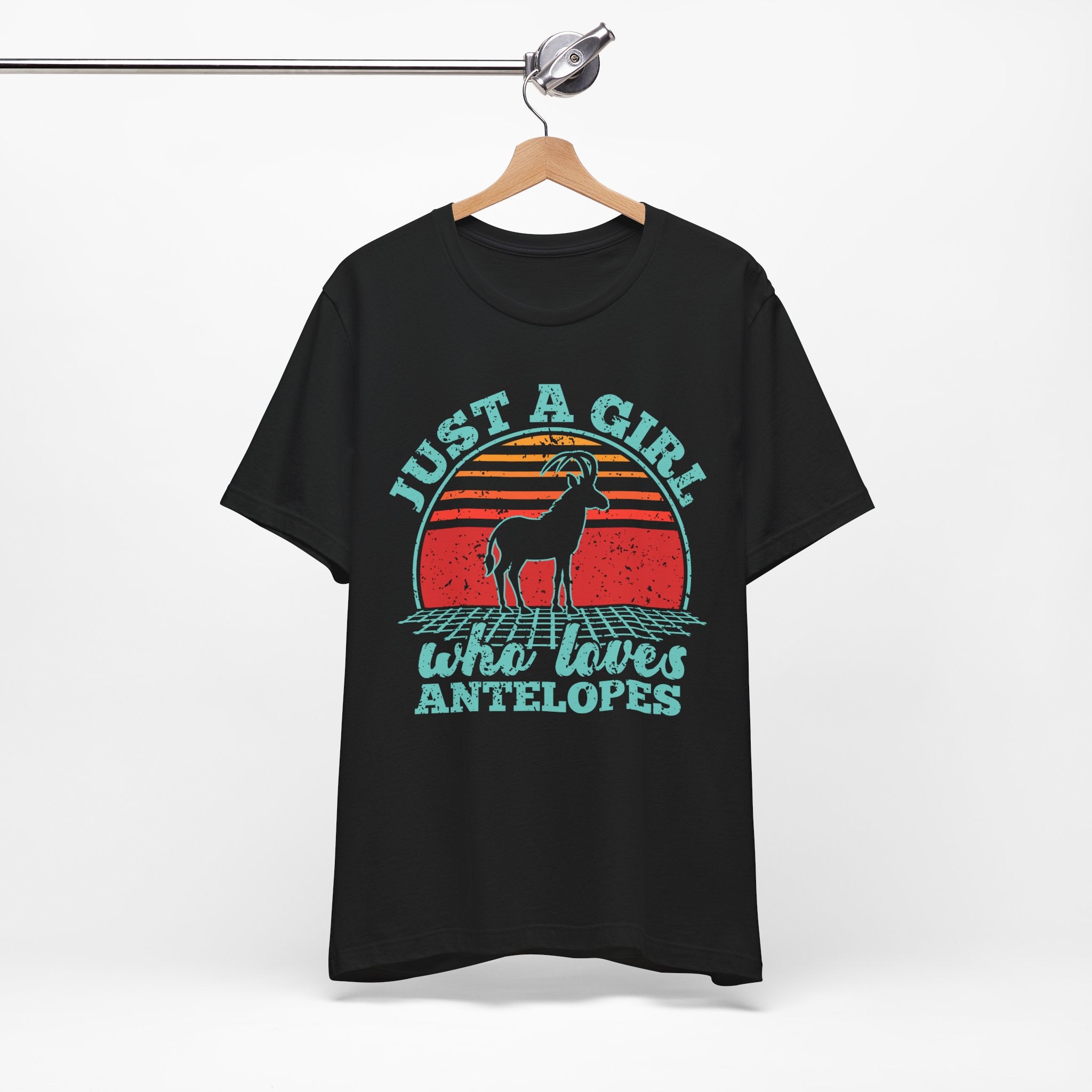 Just A Girl Who Loves Antelopes T-Shirt — Vintage Retro Wildlife Tee
