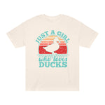 Just a Girl Who Loves Ducks T-Shirt — Cute Retro Duck Lover Tee