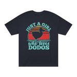 Just A Girl Who Loves Dodos T-Shirt   Retro Sunset Dodo Tee for Women