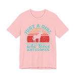 Just A Girl Who Loves Antelopes T-Shirt — Vintage Retro Wildlife Tee