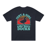 Just a Girl Who Loves Ducks T-Shirt — Cute Retro Duck Lover Tee