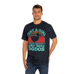 Just A Girl Who Loves Dodos T-Shirt   Retro Sunset Dodo Tee for Women