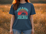 Just a Girl Who Loves Armadillos Tee  Cute Retro Armadillo Graphic Shirt for Women