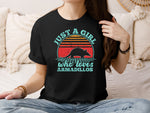 Just a Girl Who Loves Armadillos Tee  Cute Retro Armadillo Graphic Shirt for Women