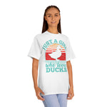 Just a Girl Who Loves Ducks T-Shirt — Cute Retro Duck Lover Tee