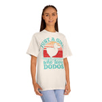 Just A Girl Who Loves Dodos T-Shirt   Retro Sunset Dodo Tee for Women