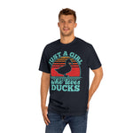 Just a Girl Who Loves Ducks T-Shirt — Cute Retro Duck Lover Tee
