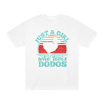 Just A Girl Who Loves Dodos T-Shirt   Retro Sunset Dodo Tee for Women